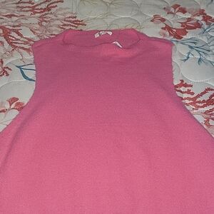 BNWT Free People Pink Sleeveless Fuzzy Sweater